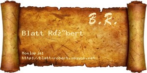 Blatt Róbert névjegykártya